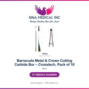 Barracuda Metal & Crown Cutting Carbide Bur – Crosstech, Pack of 10