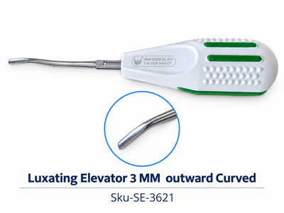 Luxating Elevator – 3 MM Outward Curved Copack Plastic Handle