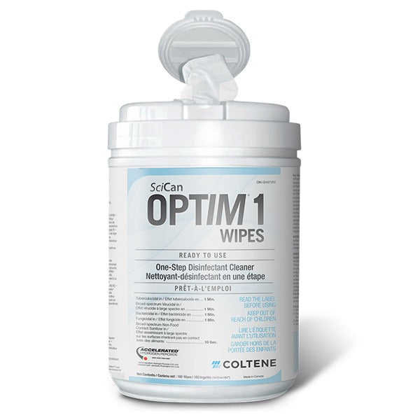 Optim 1 Pre-Saturated Wipes, RTU, 6" x 7", 160 Sheets/Pk, SCI1W12 image 0