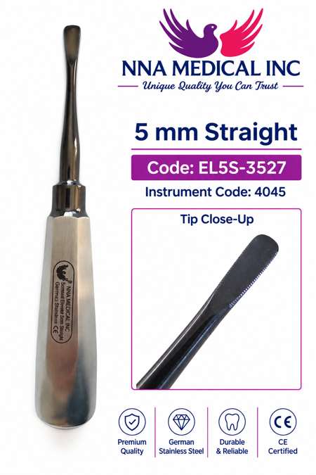 Luxating Elevator Black Line 5MM Straight image 0