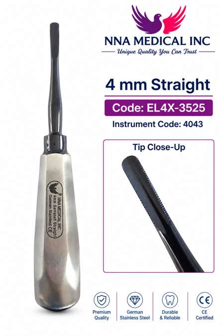 Luxating Elevator Black Line 4MM Straight image 0