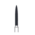 Crosstech Flame Diamond Bur ISO 863 – Ø 1.2 mm, 10 mm Head – FG, Pack of 5