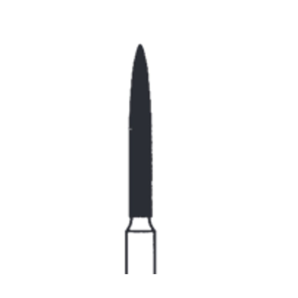 Crosstech Flame Diamond Bur ISO 863 – Ø 1.2 mm, 10 mm Head – FG, Pack of 5
