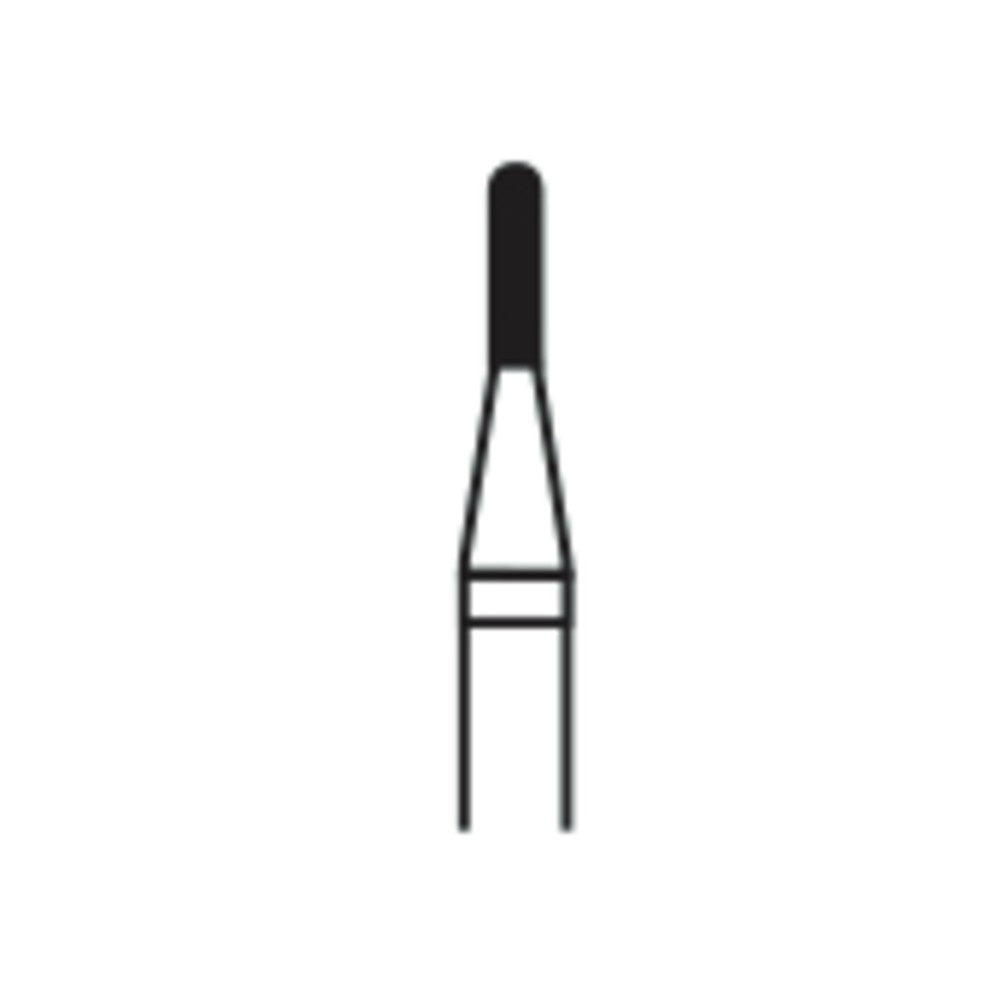 Crosstech Round End Cylinder Diamond Bur ISO 838 – Ø 0.8 mm, 3 mm Head – FG, Pack of 5