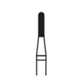 Crosstech Round End Cylinder Diamond Bur ISO 838 – Ø 1.0 mm, 4 mm Head – FG, Pack of 5