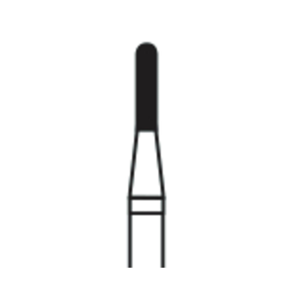 Crosstech Round End Cylinder Diamond Bur ISO 838 – Ø 1.0 mm, 4 mm Head – FG, Pack of 5