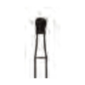 Crosstech Round End Cylinder Round W/collar Diamond Bur ISO 802 – Ø 1.6 mm, 3 mm Head – FG, Pack of 5
