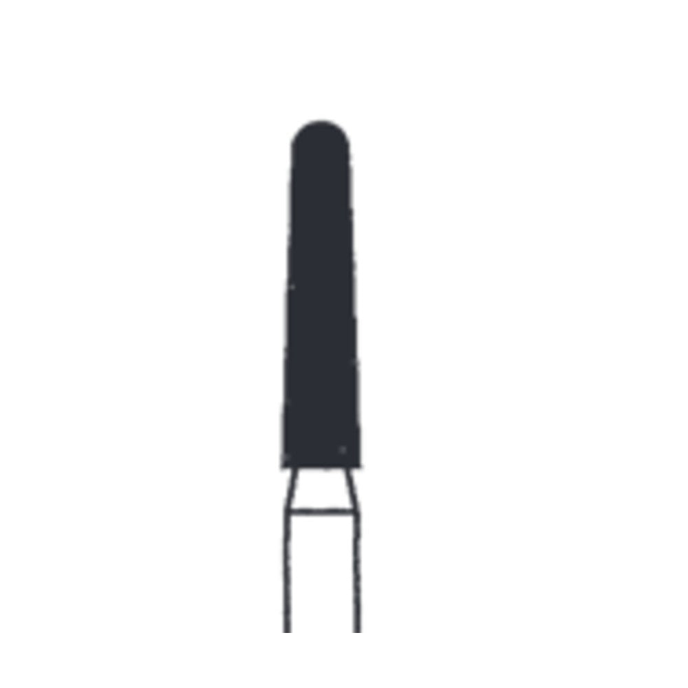 Crosstech Round End Taper Diamond Bur ISO 856 – Ø 1.8/1.5 mm, 8 mm Head – FG, Pack of 5