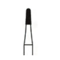 Taper Round End Fissure Carbide Bur ISO 1172 – Ø 1.6 mm, 4.1 mm Head – Crosstech, Pack of 10