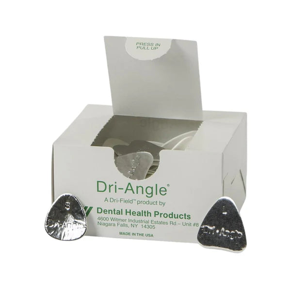 Dri-Angle saliva absorbents — open box