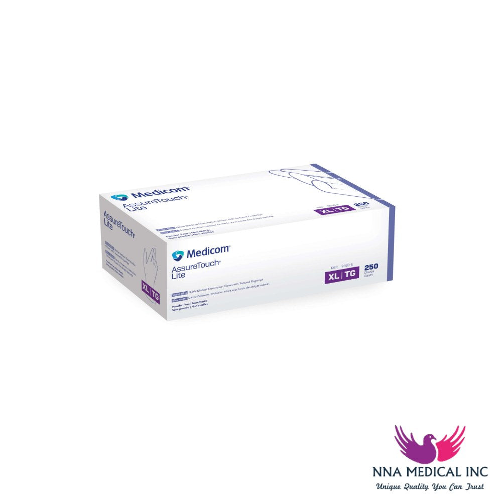 AssureTouch Lite Nitrile Medical Examination Gloves, Textured Fingertips, Violet Blue – image 5