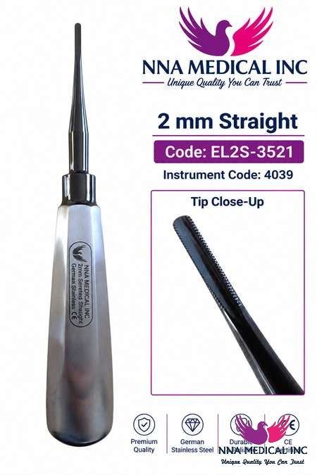 NNA MEDICAL - Luxating Elevator Black Line 2MM Straight