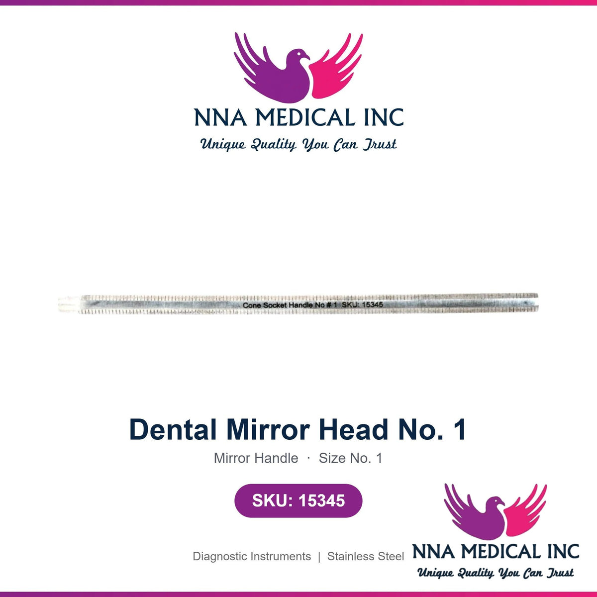 NNA MEDICAL - Dental Mirror Head No. 1