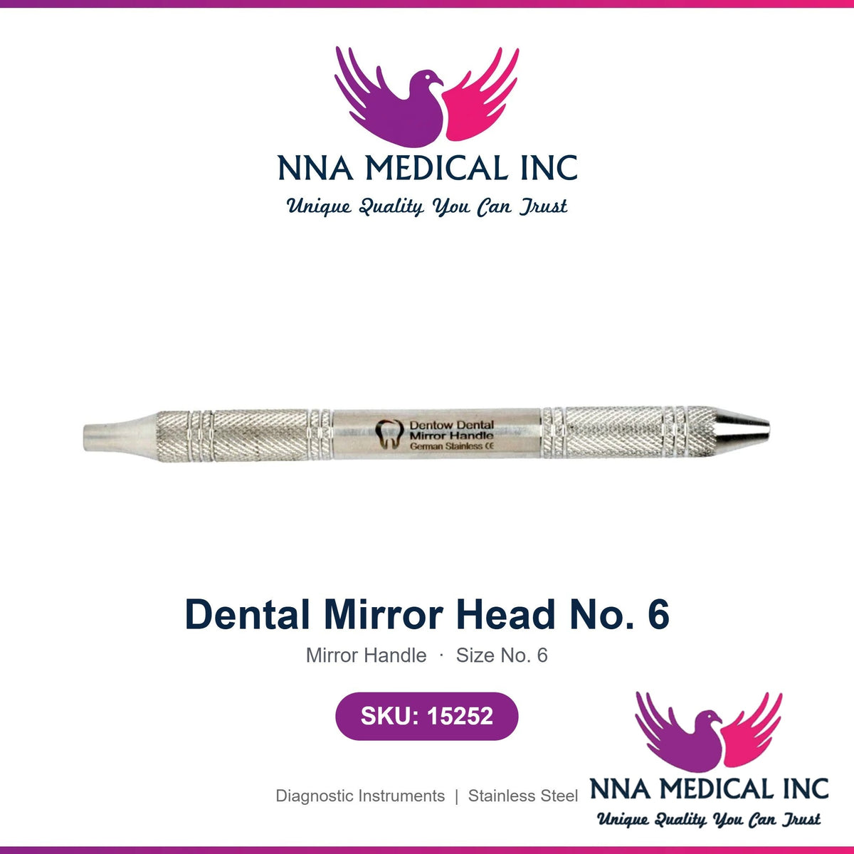 NNA MEDICAL - Dental Mirror Head No. 6