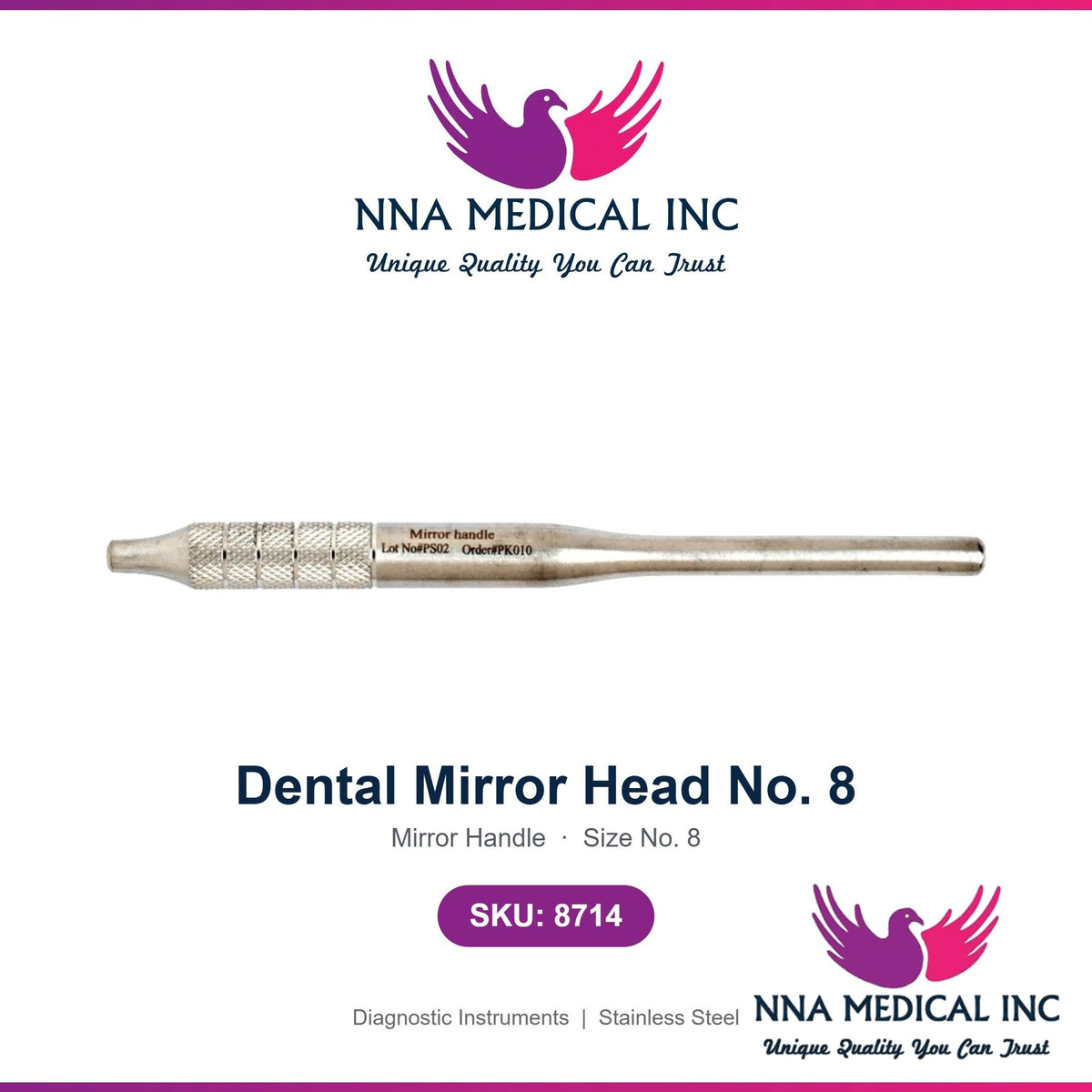 NNA MEDICAL - Dental Mirror Head No. 8