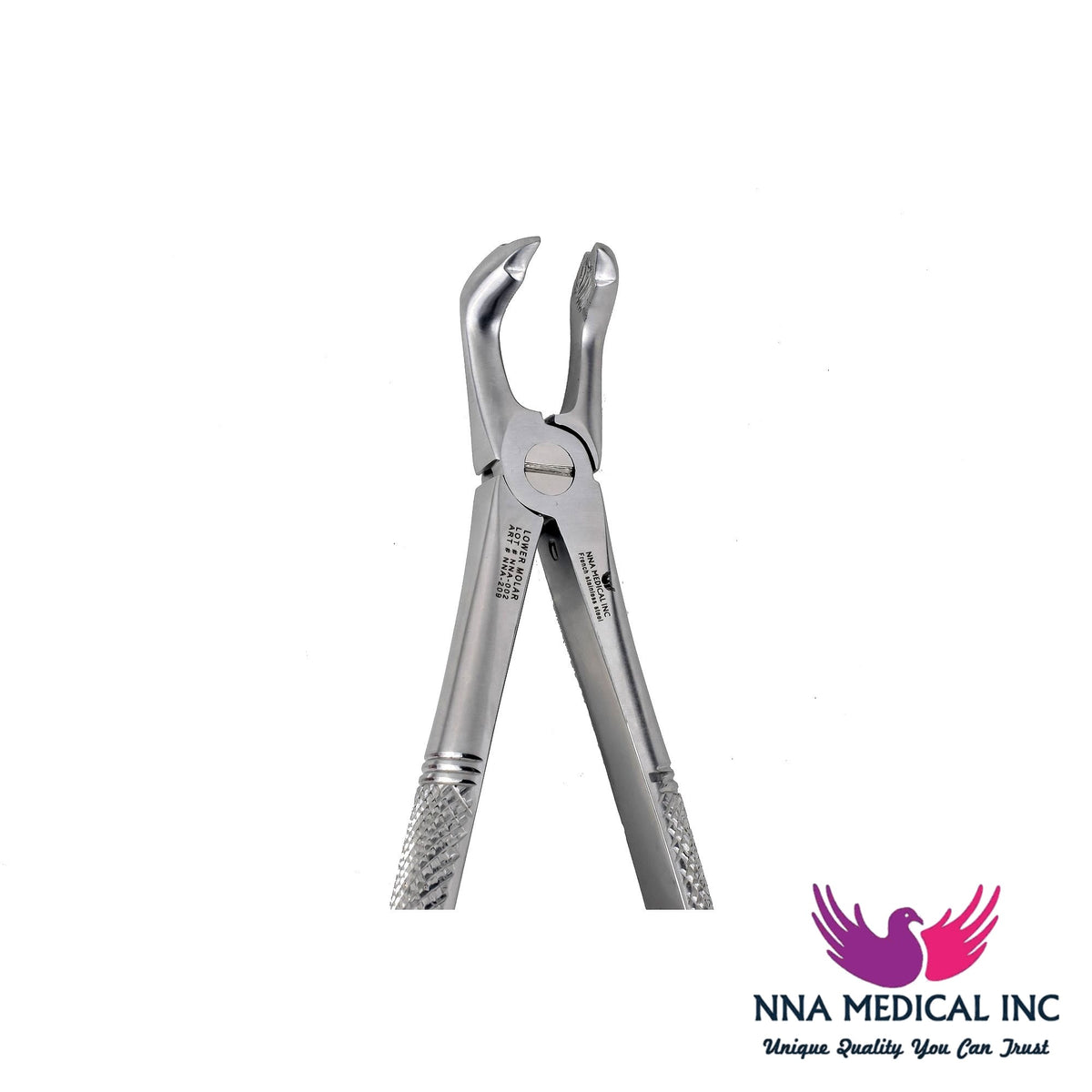 NNA MEDICAL - F7C Lower Molar, Cow Horn Modified Extraction Forceps