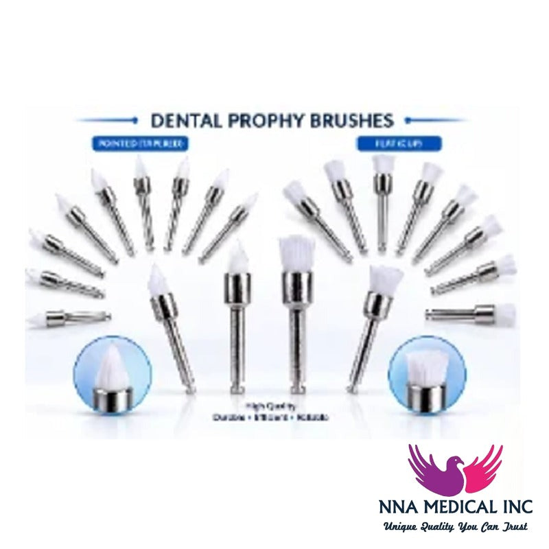 NNA MEDICAL - Prophy & Scaling Brushes - Tapered · White Nylon