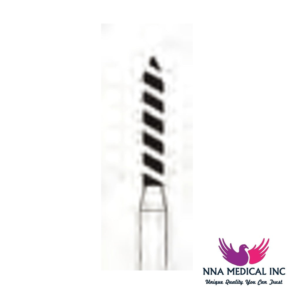 NNA MEDICAL - Crosstech Turbo (Cool) Diamond Bur Beveled Cylinder ISO 885 – Ø 1.2 mm, 8 mm Head – FG, Pack of 5