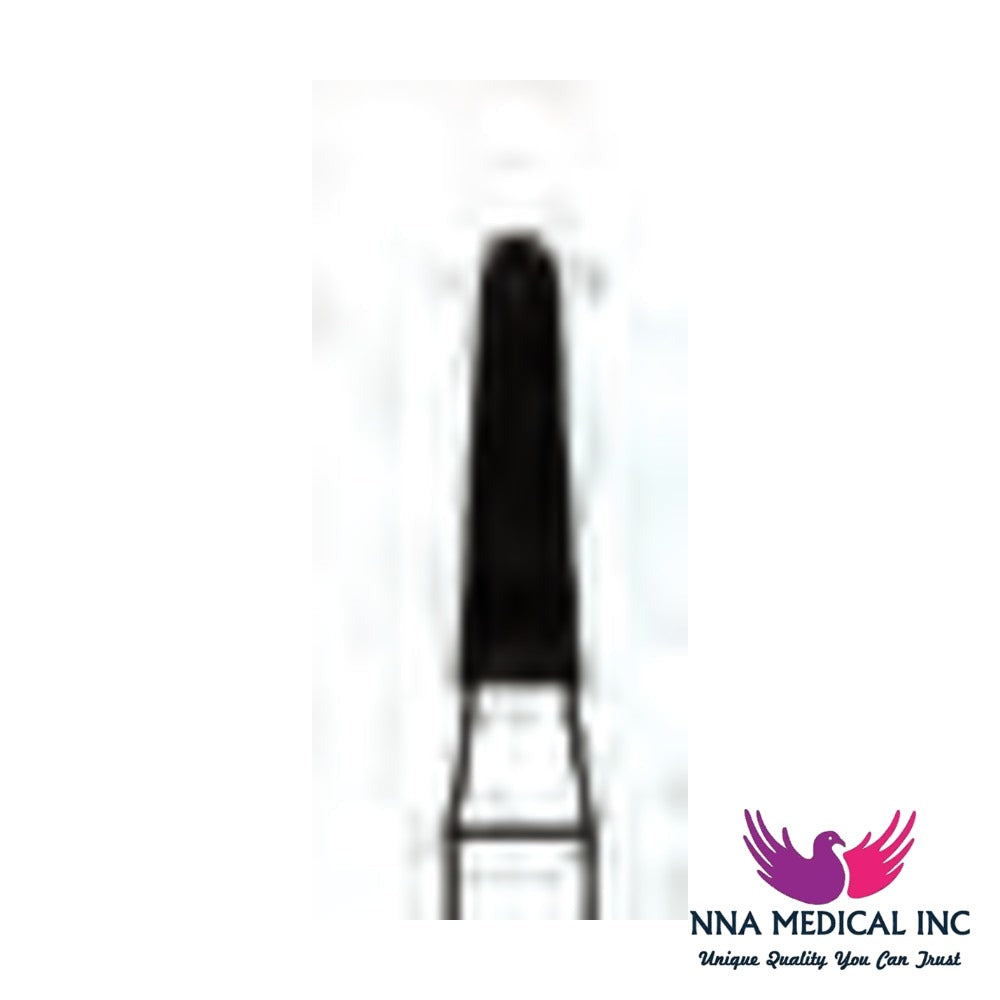 NNA MEDICAL - Taper Round End X-Cut Fissure Carbide Bur ISO 1703L – Ø 2.1 mm, 4.9 mm Head – Crosstech, Pack of 10