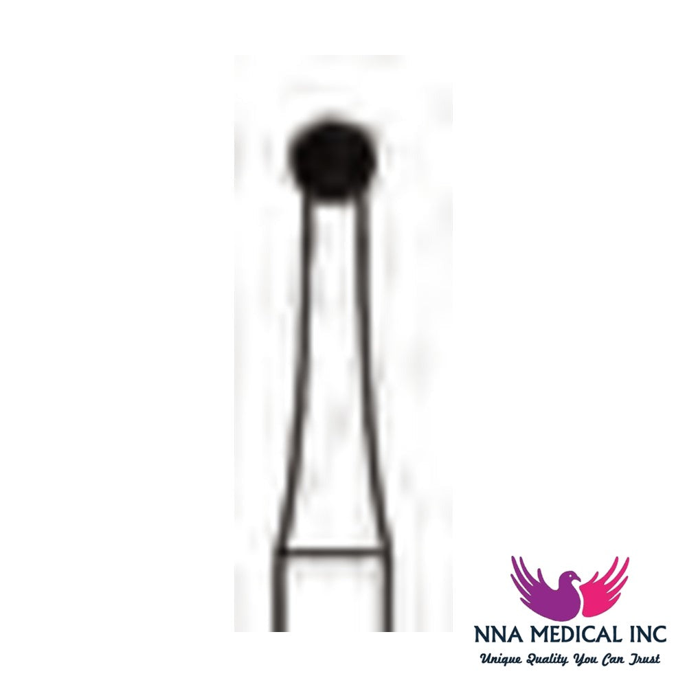 NNA MEDICAL - Round Carbide Bur ISO 6 – Ø 1.8 mm – Crosstech, Pack of 10
