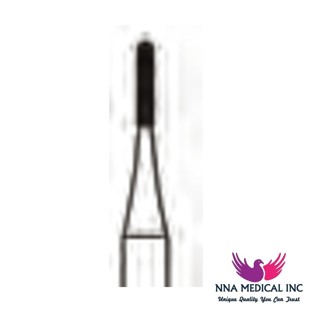 NNA MEDICAL - Straight Round End Fissure Carbide Bur ISO 1155 – Ø 0.8 mm, 3.7 mm Head – Crosstech, Pack of 10