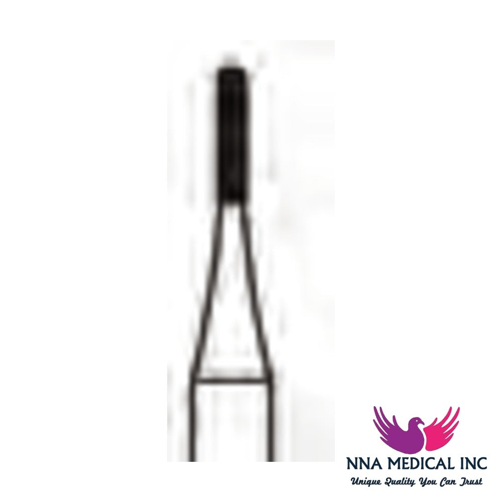 NNA MEDICAL - Straight Round End Fissure Carbide Bur ISO 1156 – Ø 0.9 mm, 3.7 mm Head – Crosstech, Pack of 10