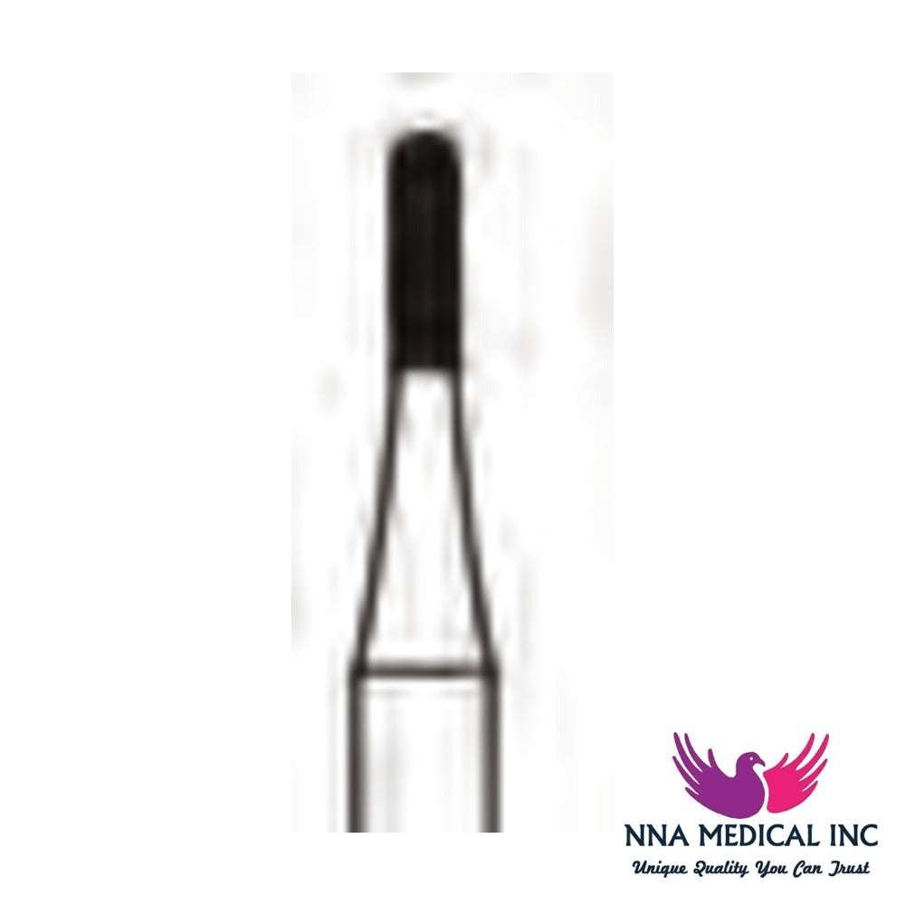 NNA MEDICAL - Straight Round End Fissure Carbide Bur ISO 1158 – Ø 1.2 mm, 3.7 mm Head – Crosstech, Pack of 10