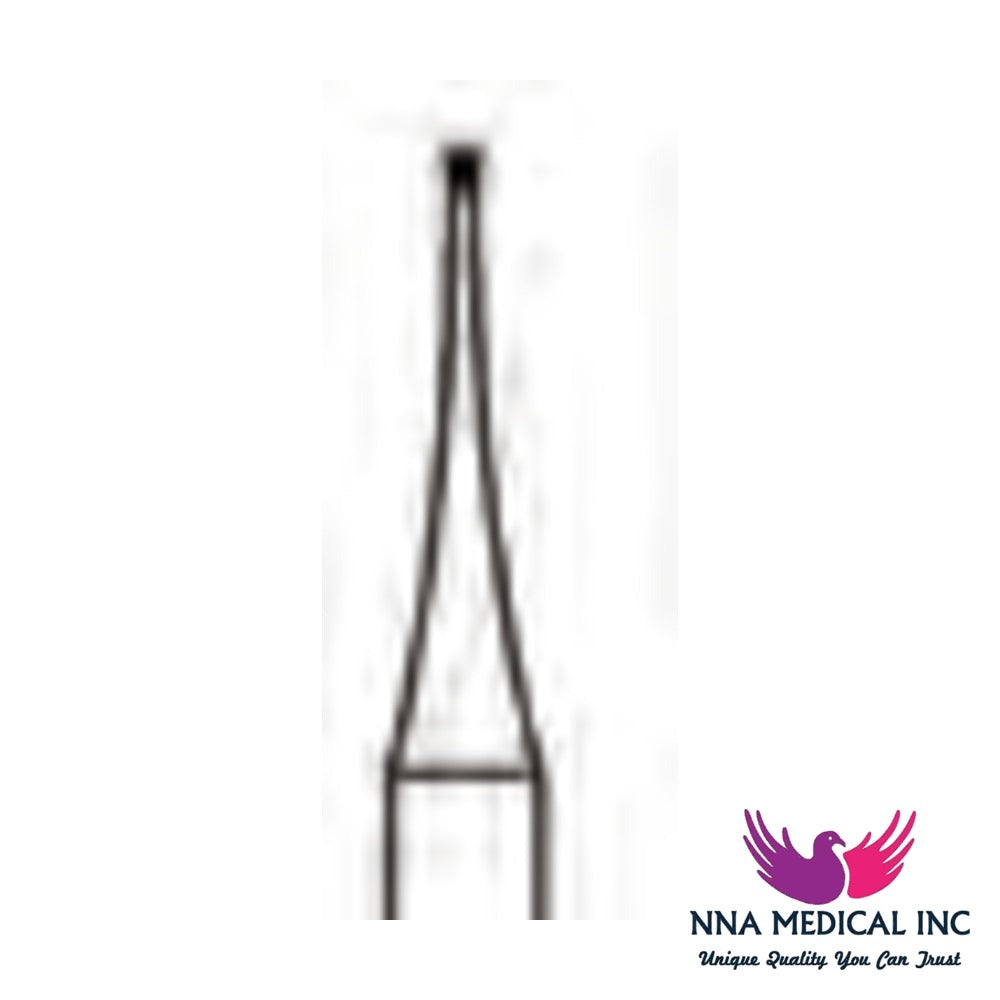 NNA MEDICAL - Inverted Cone Carbide Bur ISO 33 1/2 – Ø 0.6 mm, 0.4 mm Head – Crosstech, Pack of 10