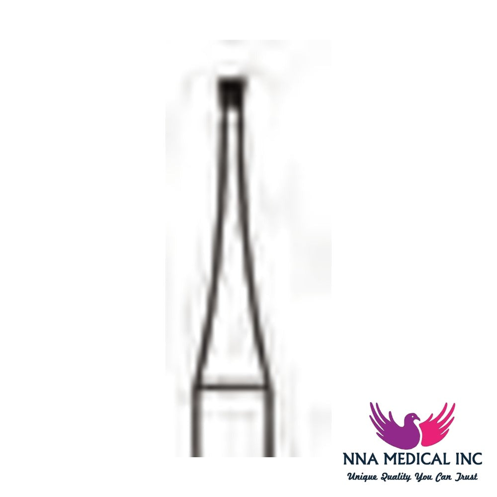 NNA MEDICAL - Inverted Cone Carbide Bur ISO 34 – Ø 0.8 mm, 0.6 mm Head – Crosstech, Pack of 10