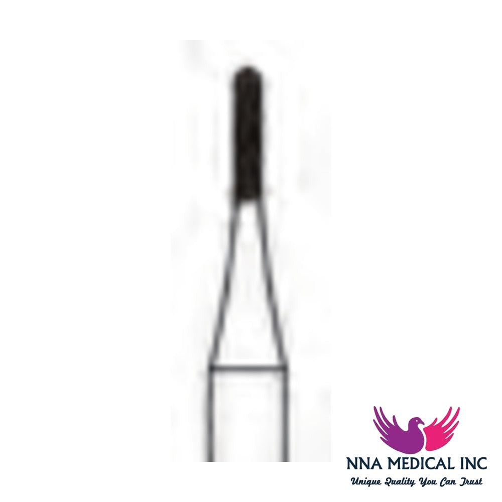 NNA MEDICAL - Straight Round End X-Cut Fissure Carbide Bur ISO 1556 – Ø 0.9 mm, 3.2 mm Head – Crosstech, Pack of 10