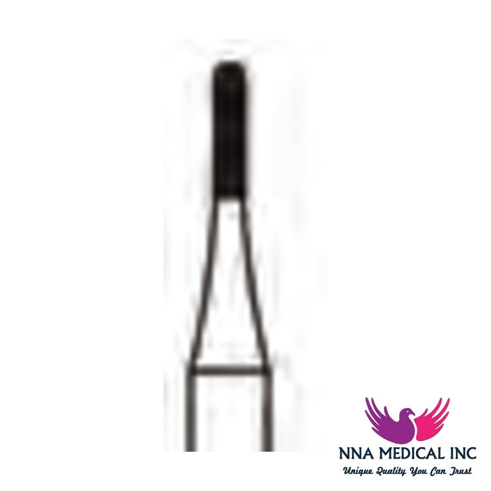 NNA MEDICAL - Straight Round End X-Cut Fissure Carbide Bur ISO 1557 – Ø 1.0 mm, 3.7 mm Head – Crosstech, Pack of 10