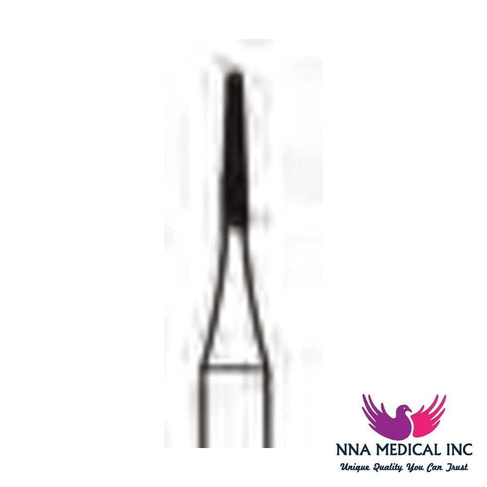 NNA MEDICAL - Crosscut Tapered Fissure Carbide Bur ISO 699L – Ø 0.9 mm, 4.9 mm Head – Crosstech, Pack of 10