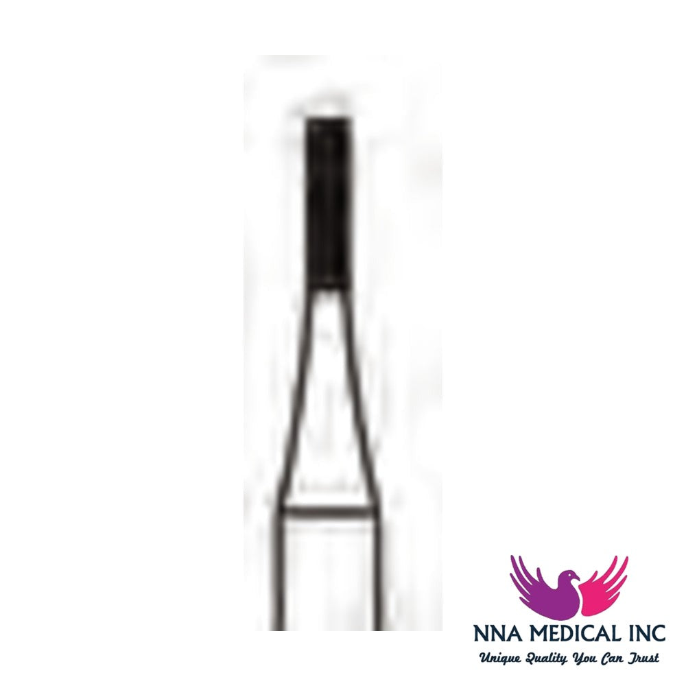 NNA MEDICAL - Straight Flat End X-Cut Fissure Carbide Bur ISO 557 – Ø 1.0 mm, 3.7 mm Head – Crosstech, Pack of 10