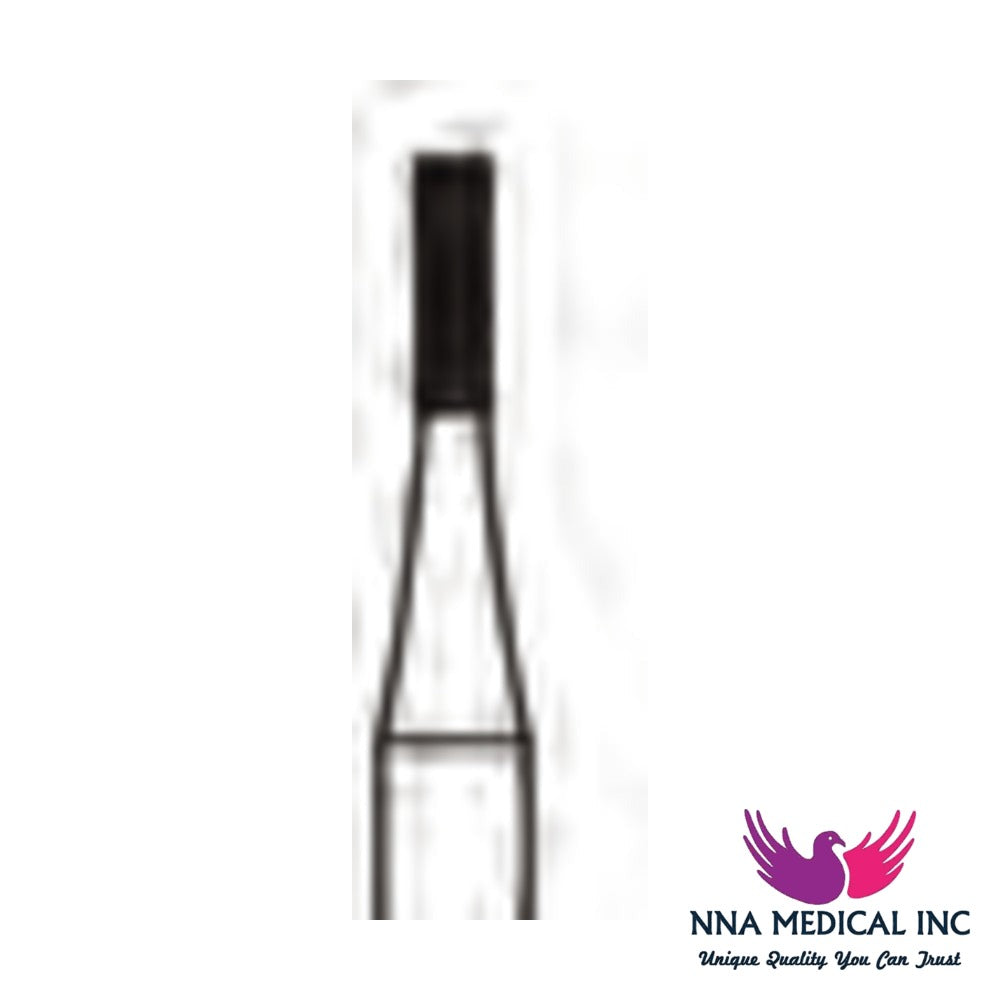 NNA MEDICAL - Straight Flat End X-Cut Fissure Carbide Bur ISO 558 – Ø 1.2 mm, 3.7 mm Head – Crosstech, Pack of 10