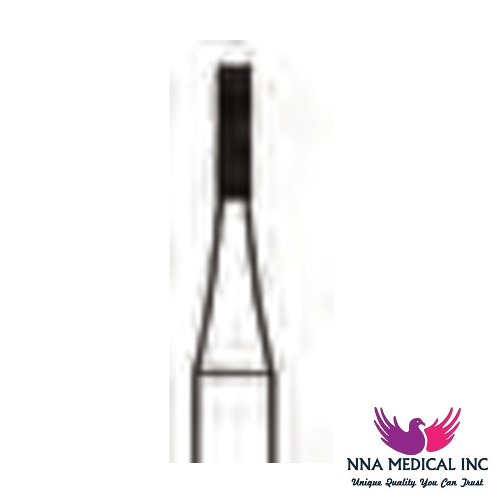 NNA MEDICAL - Straight Flat-End Fissure Carbide Bur ISO 57 – Ø 1.0 mm, 3.7 mm Head – Crosstech, Pack of 10
