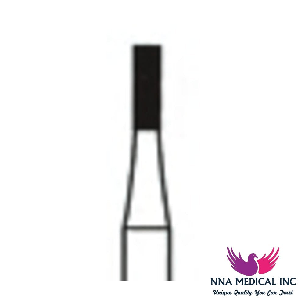 NNA MEDICAL - Straight Flat-End Fissure Carbide Bur ISO 59 – Ø 1.4 mm, 4.1 mm Head – Crosstech, Pack of 10