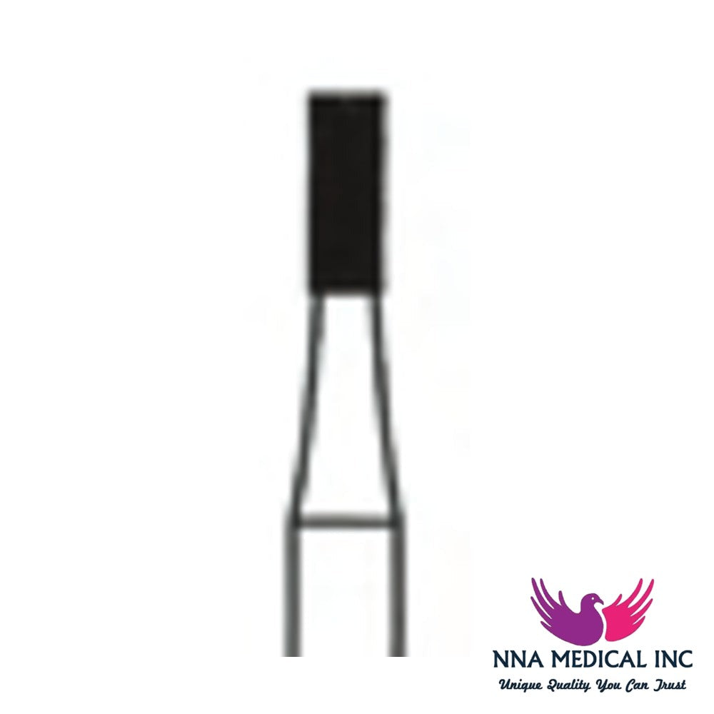 NNA MEDICAL - Straight Flat-End Fissure Carbide Bur ISO 60 – Ø 1.6 mm, 4.1 mm Head – Crosstech, Pack of 10