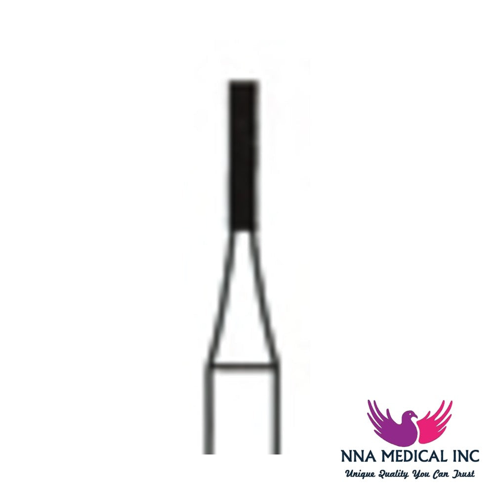 NNA MEDICAL - Straight Flat-End Fissure Carbide Bur ISO 56L – Ø 0.9 mm, 4.9 mm Head – Crosstech, Pack of 10