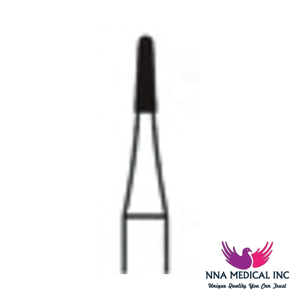NNA MEDICAL - Taper Round End Fissure Carbide Bur ISO 1171 – Ø 1.2 mm, 3.7 mm Head – Crosstech, Pack of 10