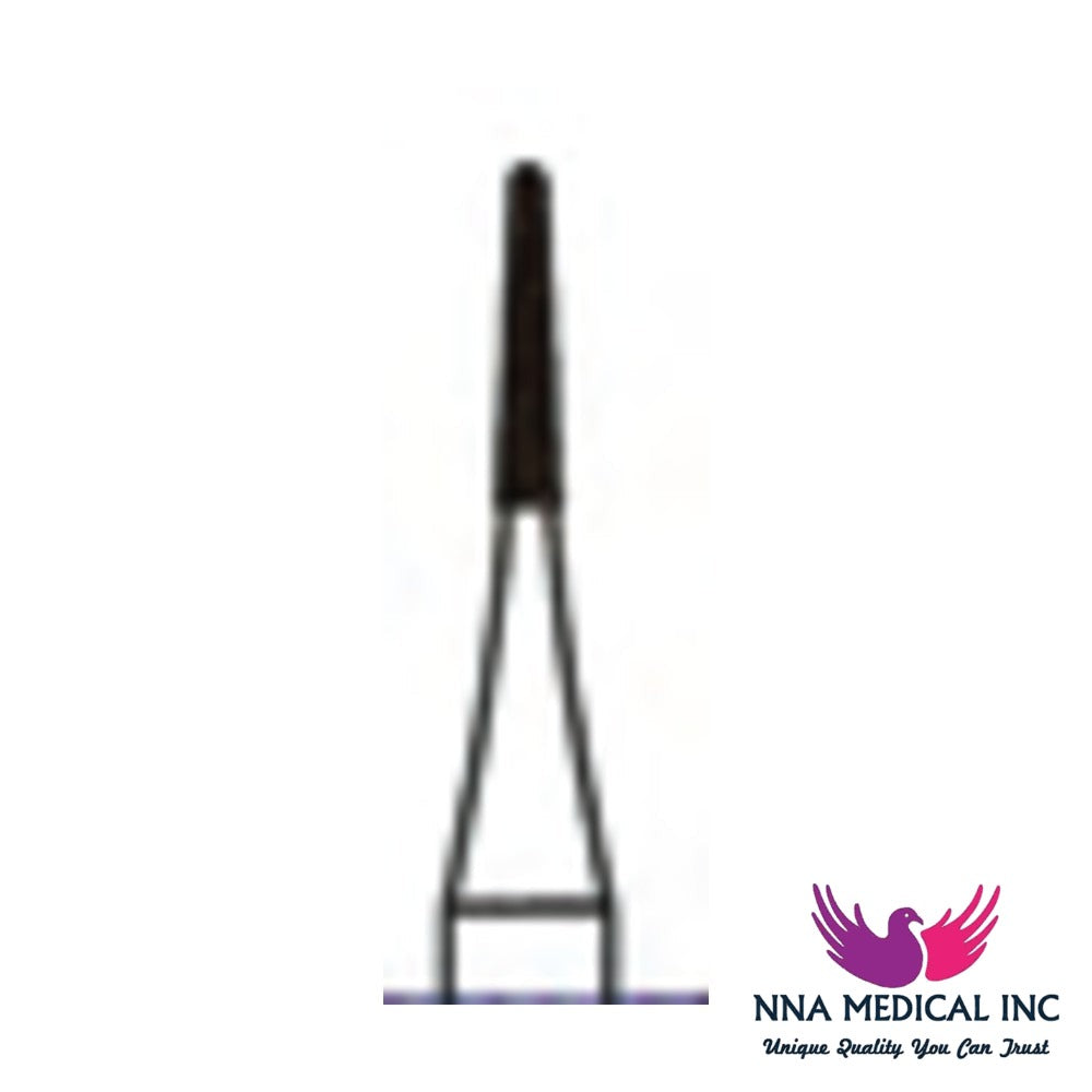 NNA MEDICAL - Taper Round End Fissure Carbide Bur ISO 1169L – Ø 0.9 mm, 4.9 mm Head – Crosstech, Pack of 10