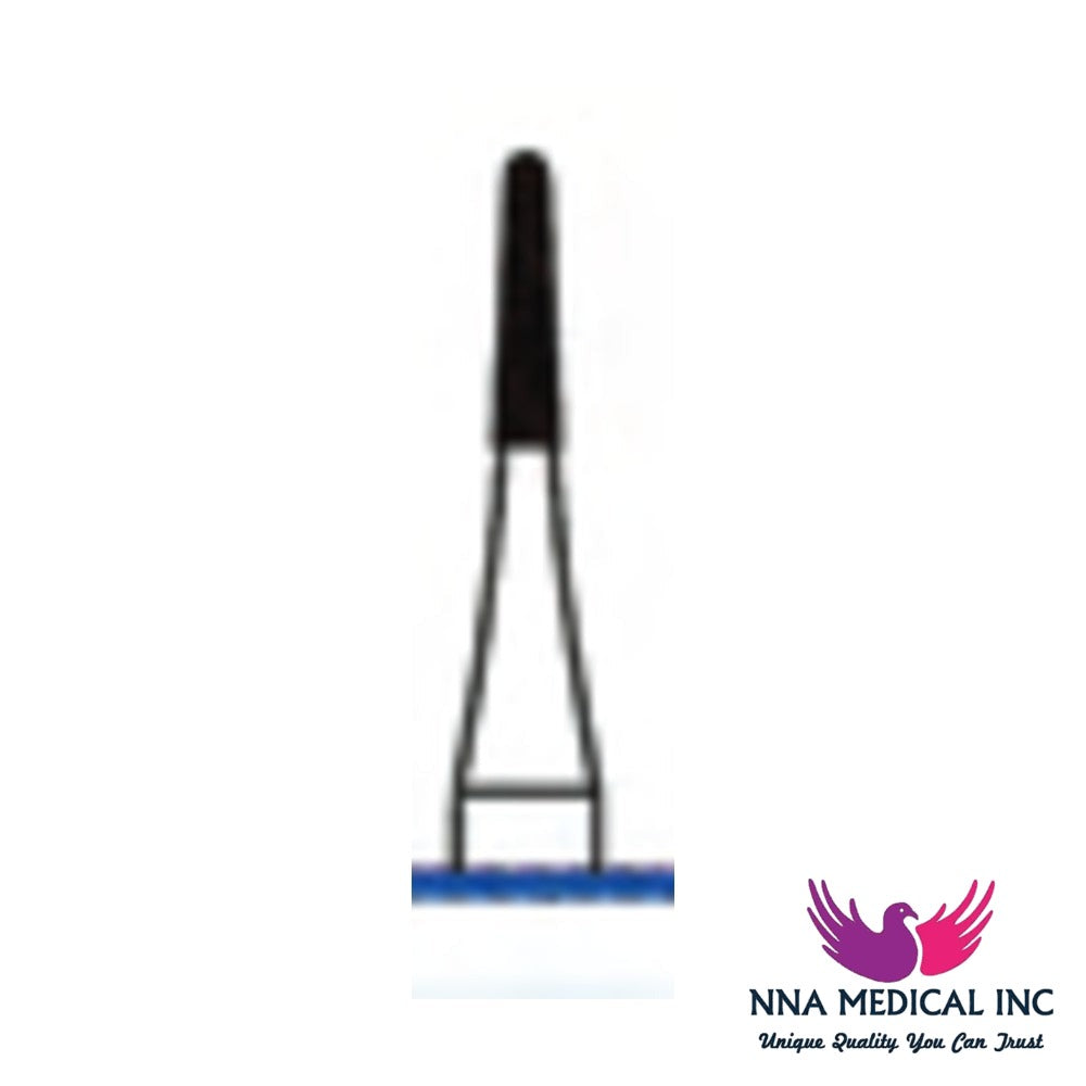 NNA MEDICAL - Taper Round End Fissure Carbide Bur ISO 1171L – Ø 1.2 mm, 4.9 mm Head – Crosstech, Pack of 10