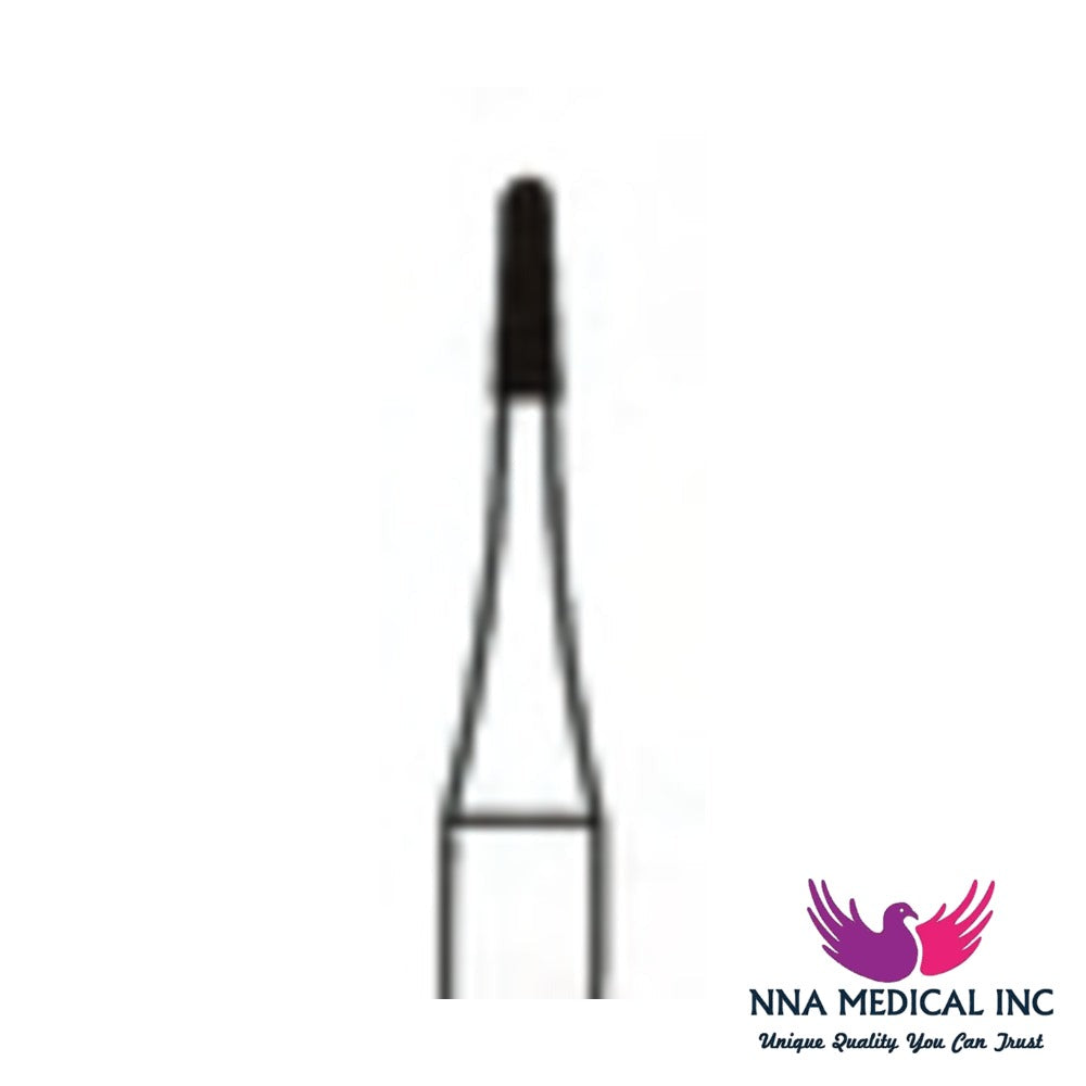 NNA MEDICAL - Bullet Trimming & Finishing Carbide Bur – Ø 1.0 mm, 3.4 mm Head – 12/30 Flutes, Pack of 5