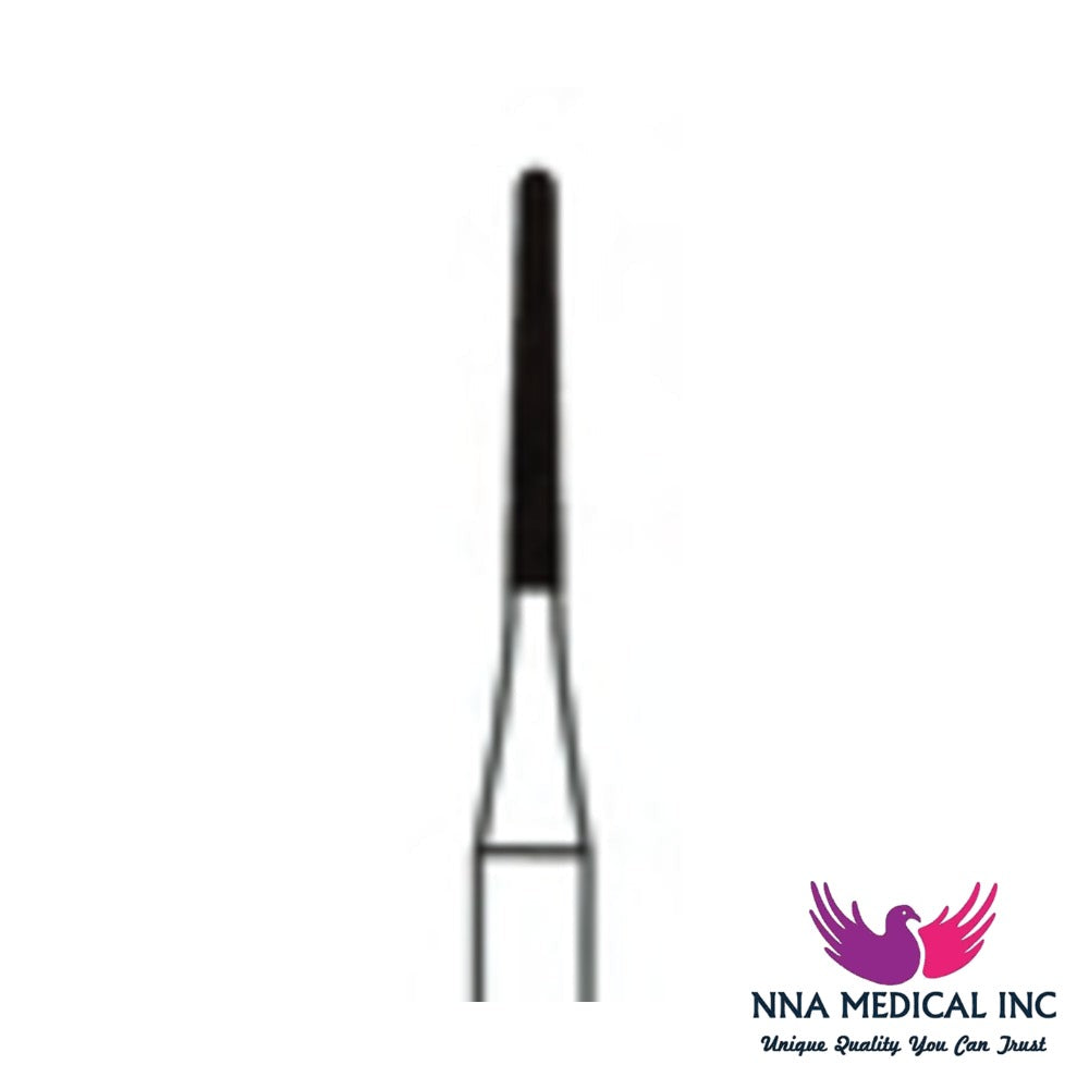 NNA MEDICAL - Round End Taper Trimming & Finishing Carbide Bur – Ø 1.0 mm, 8.0 mm Head – 12/30 Flutes, Pack of 5