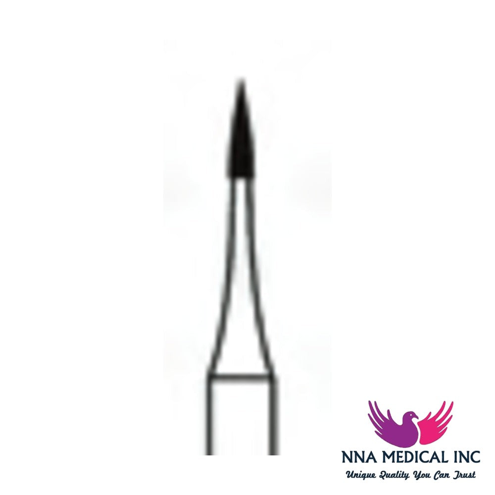 NNA MEDICAL - Needle Trimming & Finishing Carbide Bur – Ø 1.0 mm, 3.6 mm Head – 12/30 Flutes, Pack of 5