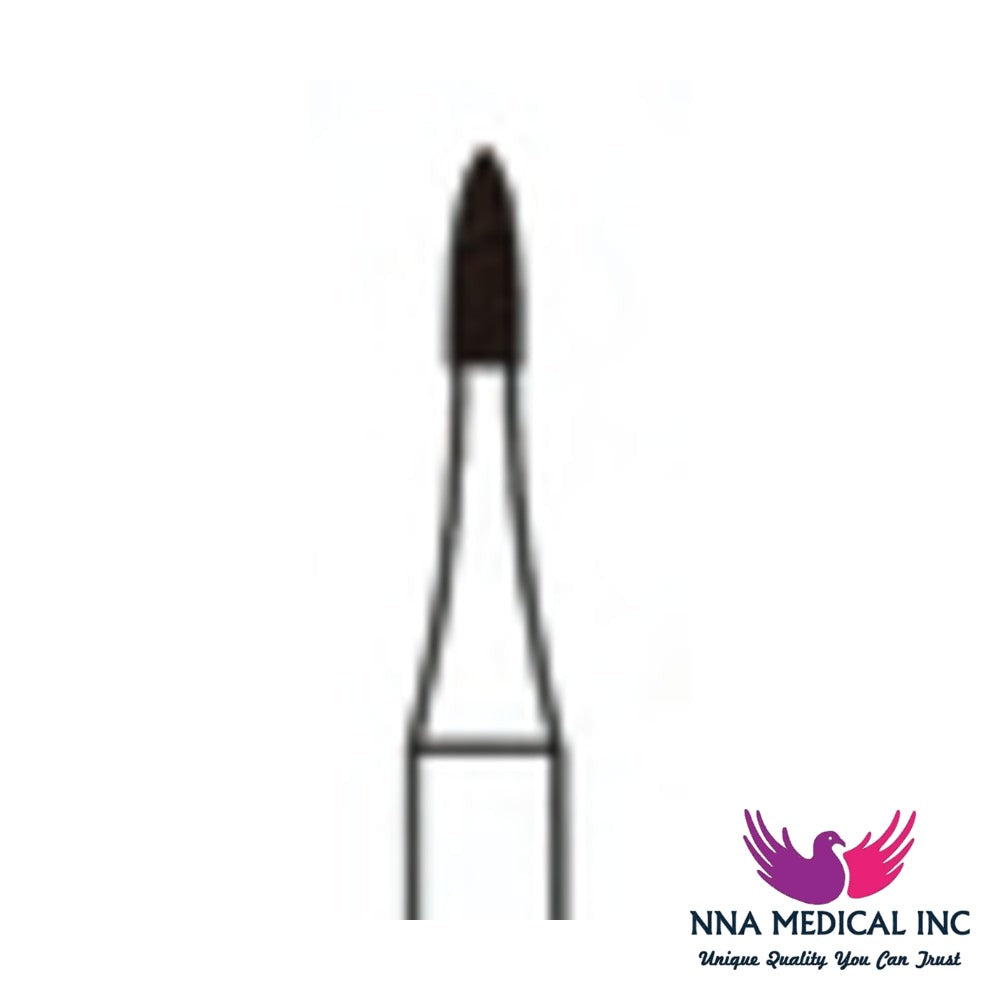 NNA MEDICAL - Flame Trimming & Finishing Carbide Bur – Ø 1.2 mm, 3.5 mm Head – 12/30 Flutes, Pack of 5