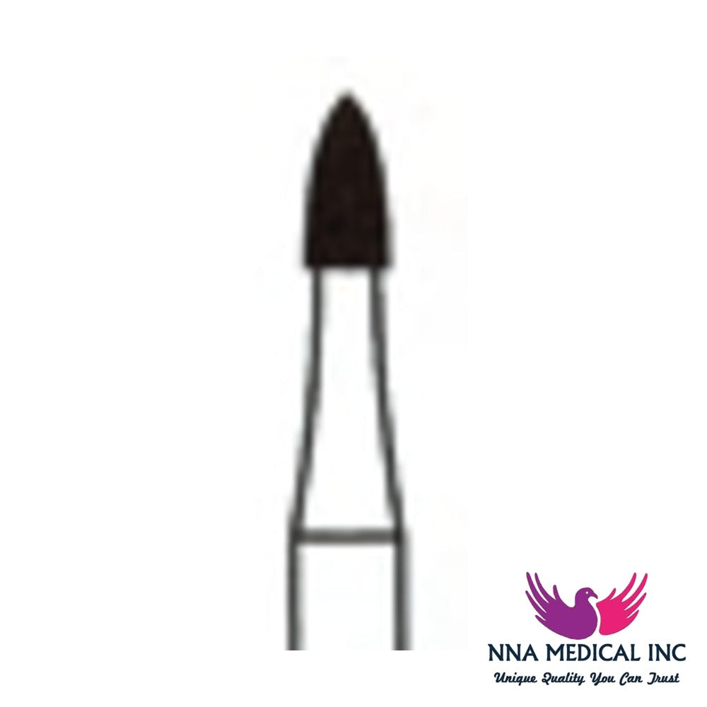 NNA MEDICAL - Flame Trimming & Finishing Carbide Bur – Ø 1.8 mm, 3.8 mm Head – 12/30 Flutes, Pack of 5