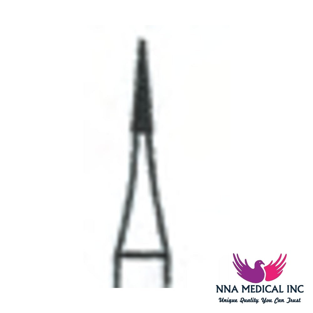 NNA MEDICAL - Point Taper Trimming & Finishing Carbide Bur – Ø 1.0 mm, 3.9 mm Head – 12/30 Flutes, Pack of 5