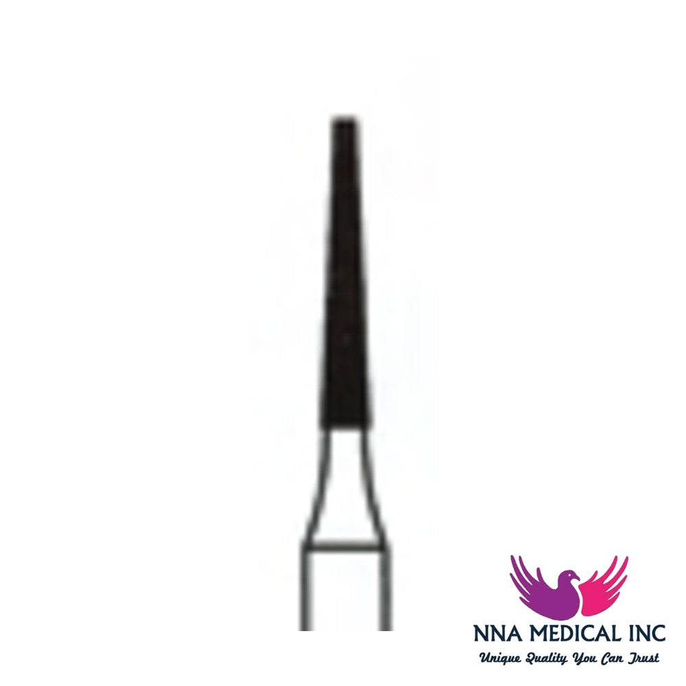 NNA MEDICAL - Taper Trimming & Finishing Carbide Bur – Ø 1.4 mm, 9.0 mm Head – 12/30 Flutes, Pack of 5