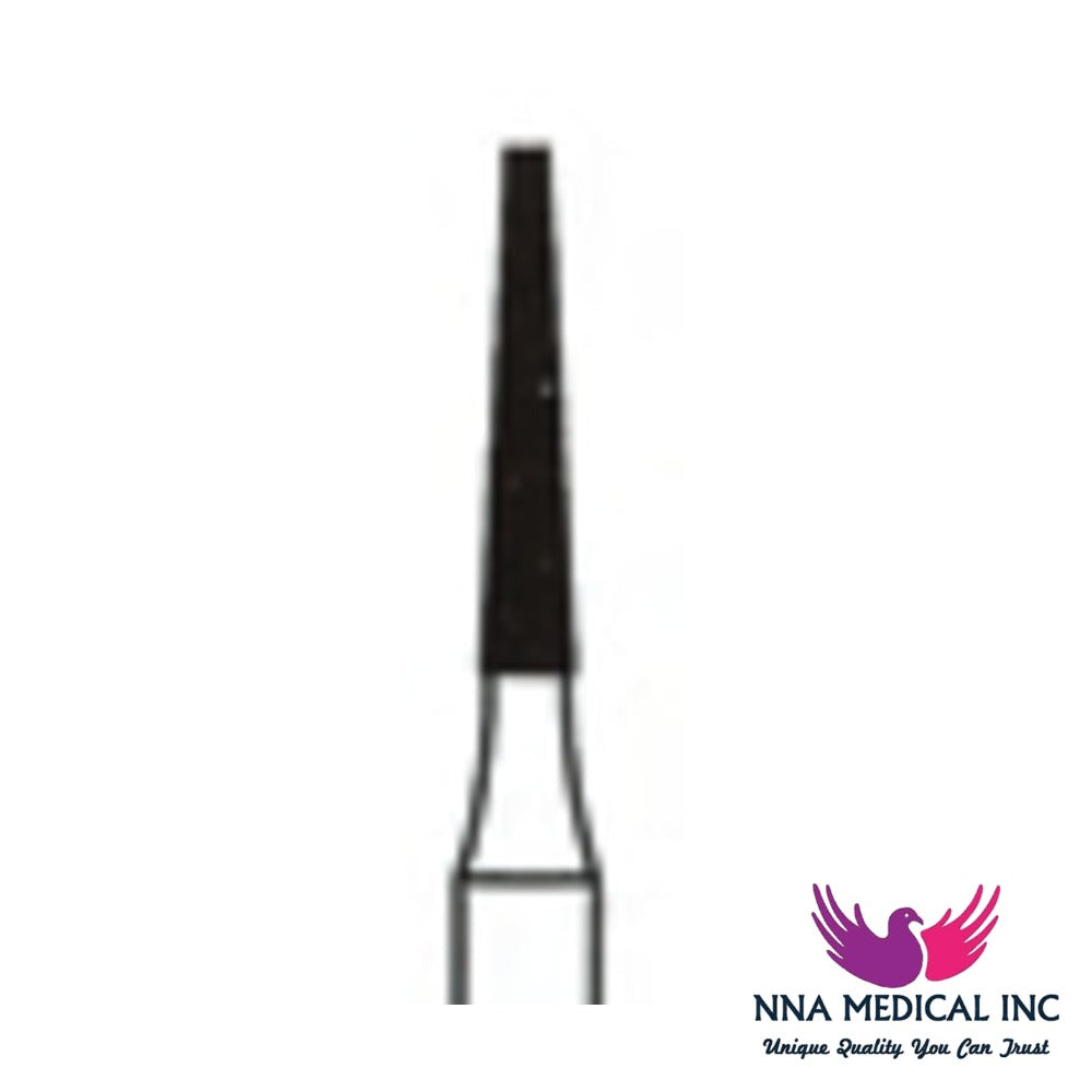 NNA MEDICAL - Taper Trimming & Finishing Carbide Bur – Ø 1.6 mm, 9.0 mm Head – 12/30 Flutes, Pack of 5