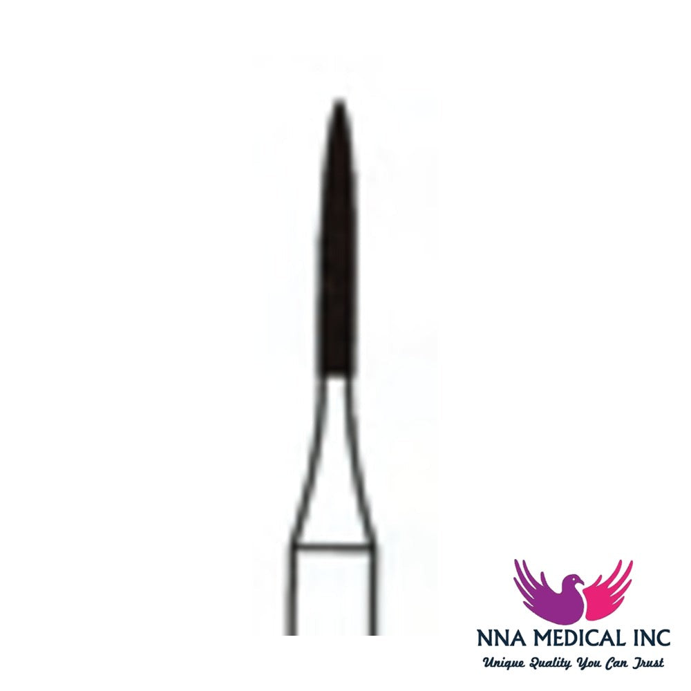 NNA MEDICAL - Parallel Bevel Trimming & Finishing Carbide Bur – Ø 1.2 mm, 8.0 mm Head – 12/30 Flutes, Pack of 5
